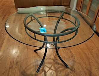 R3 Glass Top Table With Metal Frame