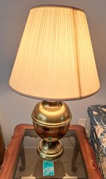 R1 Large Tabletop Top Lamp With Gold Colored Base
