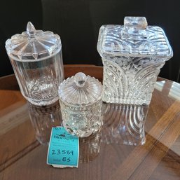 R2 Collection Of Crystal Jars With Lids