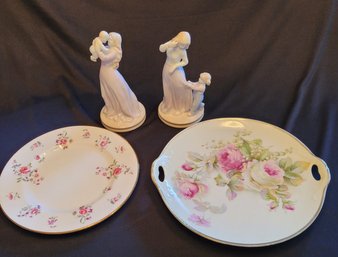 R2 Set Of 2 Figurines 'Newborn Baby' And 'mom Play With Me'  By Russ Berrie, 6-1/2' Porcelain, Royal Victoria