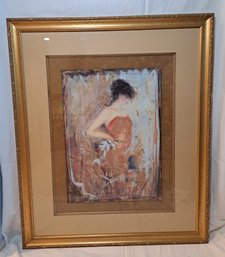R1 Janet Treby 'contemplation' Framed, Signed And Annotated.