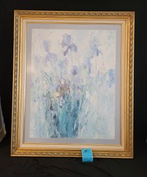 R1 Wood Framed Print Of Irises By H. Milan