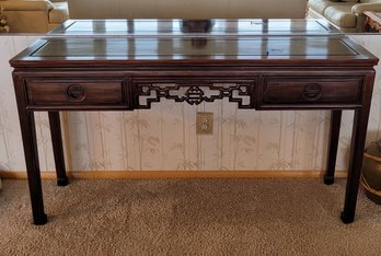 R2 Asian Inspired Sofa Table With 2 Drawers