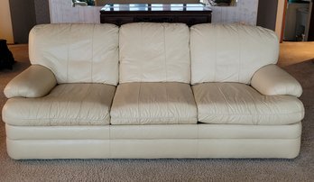 R2 Flexsteel Brand Leather 3 Cushion Couch