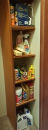 R8 Small Closet Of House Hold Cleaners Including Toilet Bowl Cleaner, Draino,  Bar Keepers, Garbage Bags