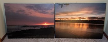 Two Sunset Prints On Canvas