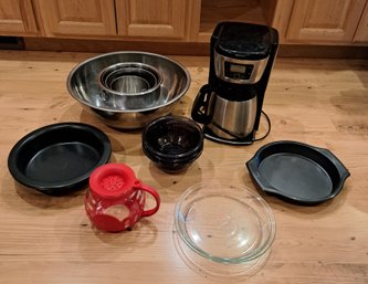 R2 Black And Decker Coffee Pot, Mixing Bowls, Baking Pans, Glass Bowls And Microwavable Popcorn Container