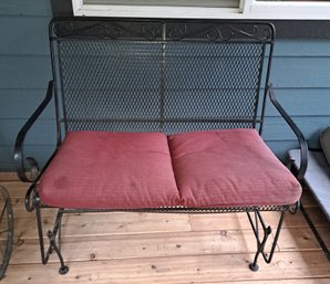 R00 Outdoor Metal Rocking Bench With Cushion