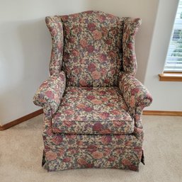 R1 Floral Wingback Chair