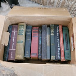 R1 Box Of Vintage College Textbooks