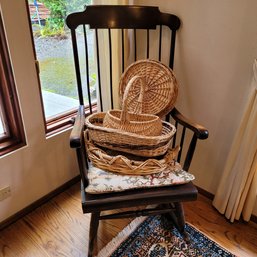 R3 Rocking Chair And Assorted Sized Baskets