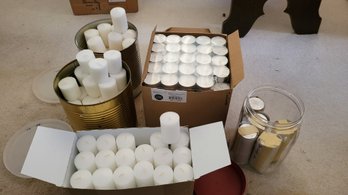 R1 Assortment Of Candles In Various Sizes Including Tealights, 2' Votive, And Others