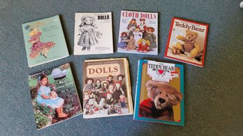 R12 Assorted Books And Magazines On Dolls, Sewing, Quilting And Other Craft Related Topics