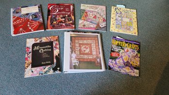 R12R12 Assorted Magazines And Books On Quilting, Sewing, And Other Craft Related Topics
