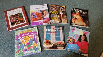 R12 Assorted Magazines And Books On Crafts, Seeing, Quilting And Other Related Topics