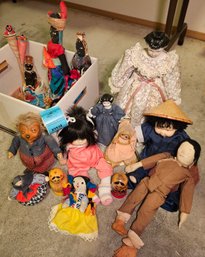 R6 Variety Of Porcelain Dolls, Toy Dolls, And Small Trinkets