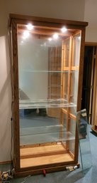 R8 Mirrored Lighted Display Cabinet With Adjustable Glass Shelves