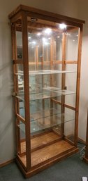 R8 Mirrored Lighted Display Cabinet With Adjustable Glass Shelves