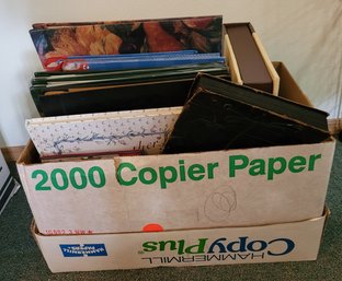 R9 Box Of Assorted Empty Scrapbooks, Photo Albums And Journals Among Other Things