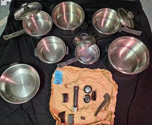 R7 Collection Of Mismatched Stainless Steel Cookware And Additional Pieces
