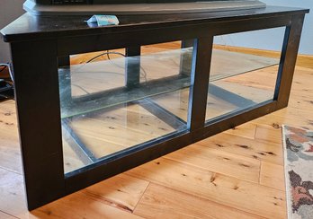 R2 Tv Stand Made Of Glass And Particle Board