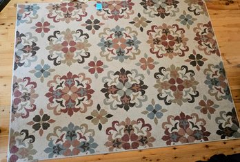 R2 Floral Pattern Rug With Rug Grippers And Hall Runner Rug
