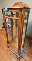 R3 Antique Glass And Wood Display Hutch