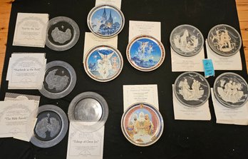 R3 Variety Of Collector's Plates Including Jack Woodson, Alan Brunettin, And Merri Roderick