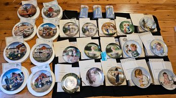 R3 Variety Of Collector's Plates Including Zolan Fine Arts, Maud Tousey And Plate Holders