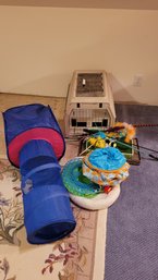 R12 Folding Cat Carrier, Scratch Pads, Cat Bed, And Other Cat Toys