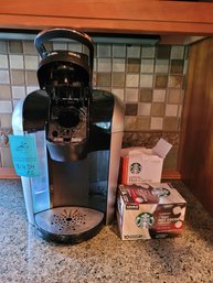 R2 Keurig 2.0, K-pods In Tin, Starbucks Salted Caramel Hot Cocoa And Unopened Starbucks Classic Hot Cocoa