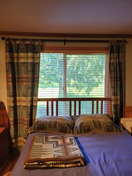 R7 Pendleton Blanket, Pillow Shams With Matching Curtains And Curtain Rod