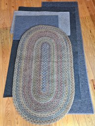 R1 Braided Oval Farmhouse Rug And Other Assorted Rugs