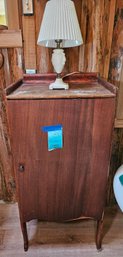 R8 Vintage Filing Cabinet And Small Ceramic Table Lamp