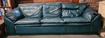 R2 Teal/Green Leather Center Sofa Couch