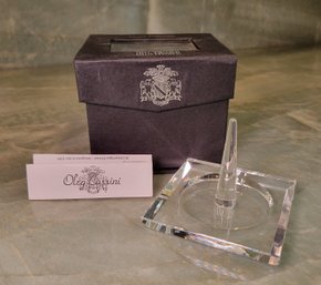 R7 Oleg Cassini Glass Ring Holder In Lined Case