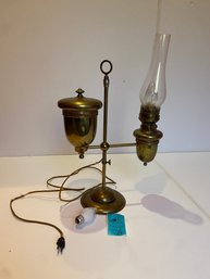 Antique Oil Lamp Converted To Electric