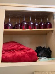 Blanket, Dusters, Small Tub, Light Bulbs, Red Solo Cups, Holiday Glasses, Holiday Wine Glasses