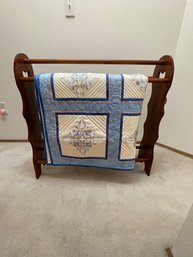 Quilt Rack And Homemade Quilt