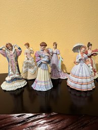 Lenox Porcelain Dolls From Various Collections Approx 9 Inches In Height