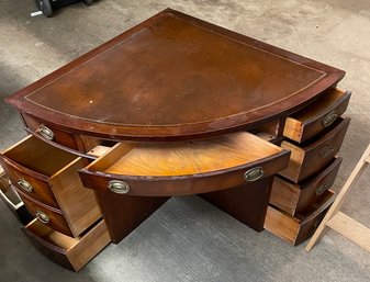 Vintage 1940s Mahogany Corner Desk