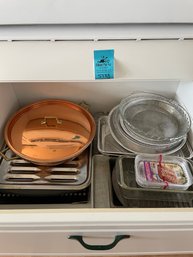 Pyrex, Wilton, And Assorted Baking Pans