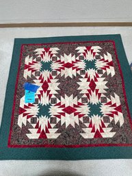 Handmade Red And Green Themed Quilt