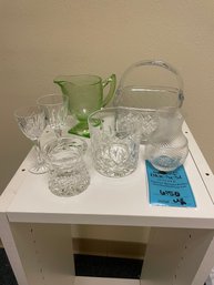 Uranium Glass And Other Decorative Glass Items