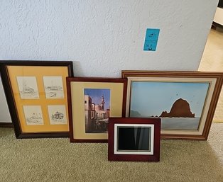 R8 Lot To Inlcude Three Pieces Of Wall Art And One Frame