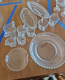 R9 Vintage Glass Plates And Small Glasses