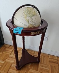 R1 History Channel Club Rotating Globe On Wooden Stand