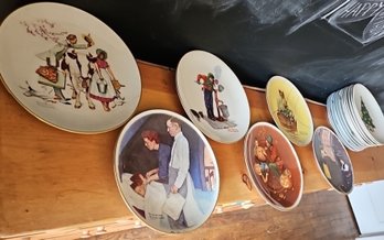 R4 Norman Rockwell Collector's Plates And Assortment Of Holiday Plates