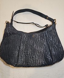 R3 Navy Blue Elliot Lucca Shoulder Bag With Adjustable Strap