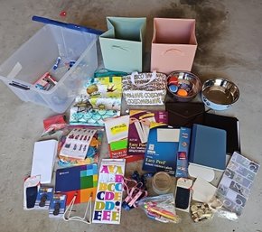 R0 Crafting Supplies, Notebooks, Bags, Cube Bins, And Plastic Container